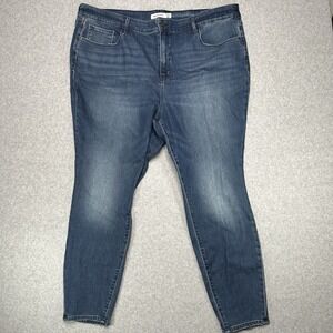 Athleta Sculptek Women's Blue Denim Jeans Size 26X Stretch Ultra Skinny New‎